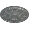 Ekena Millwork Tristan Ceiling Medallion (Fits Canopies up to 6 1/4"), Hand-Painted Platinum, 32 3/8"OD x 3 1/2"P CM32TNPLS - alternate 3
